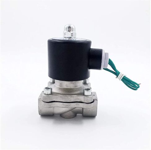صمام الملف اللولبي الكهربائي هواء الماء N/C 2 الطريق 1/4 بوصة AC 220V 2W025-08 جسم الفولاذ المقاوم للصدأ DC12V DC24V AC110V AC220V مفيد (12V DC) in Saudi Arabia