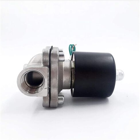 صمام الملف اللولبي الكهربائي هواء الماء N/C 2 الطريق 1/4 بوصة AC 220V 2W025-08 جسم الفولاذ المقاوم للصدأ DC12V DC24V AC110V AC220V مفيد (12V DC) in Saudi Arabia