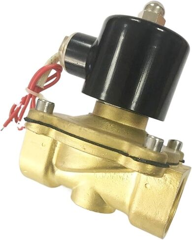 2 Way 2w Brass Air Gas Water Solenoid Copper Valve 3/8 1/2 Inch 220V AC Normally Close 2W160-10 2W160-15 Wire Lead Type Valve 1Pcs(Dc12v,0.5 Inch) in Saudi Arabia