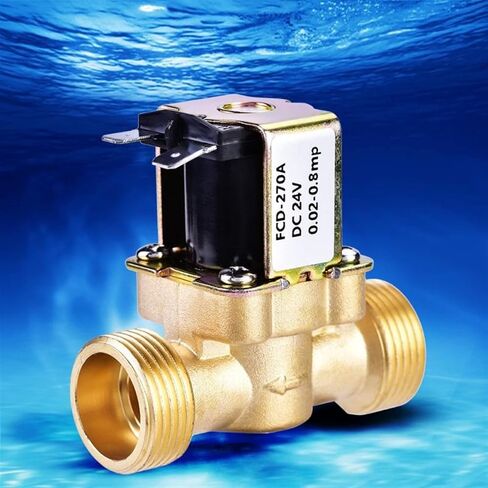 Valve 3/4" DC24V Normally Brass Electric Solenoid Magnetic Valve for Water Control Tool(220v,0.5 Inch) in Saudi Arabia