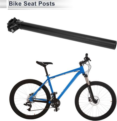 1 Pc Universal Bike Seat Posts Adjustable Angle 30.4x400mm Bike Saddle Post Seat Tube Black Aluminum Alloy in Saudi Arabia