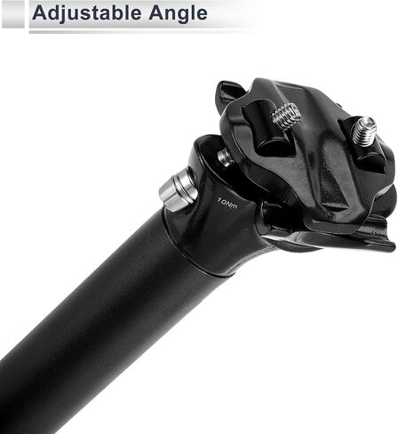 1 Pc Universal Bike Seat Posts Adjustable Angle 30.4x400mm Bike Saddle Post Seat Tube Black Aluminum Alloy in Saudi Arabia