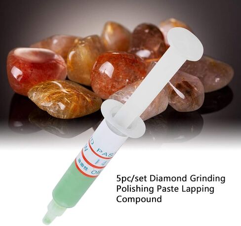 Diamond Lapping Paste Polishing Compound, 5pc Diamond Grinding Polishing Paste Lapping Compound Grit W0.5-W40 320~10000 (W14 (800 mesh Ordinary polishing)) in Saudi Arabia