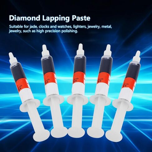 FLEXMAN 5Pcs Diamond Polishing Paste, W0.5~W40 Grit Diamond Abrasive Paste for Clocks, Lighters, Metal Surfaces (W40 (320 mesh rough grinding and polishing)) in Saudi Arabia