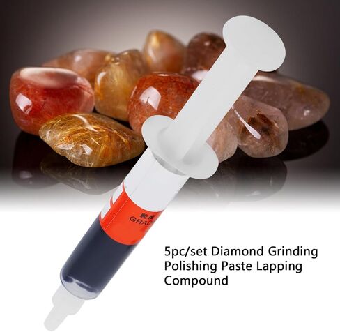 FLEXMAN 5Pcs Diamond Polishing Paste, W0.5~W40 Grit Diamond Abrasive Paste for Clocks, Lighters, Metal Surfaces (W40 (320 mesh rough grinding and polishing)) in Saudi Arabia