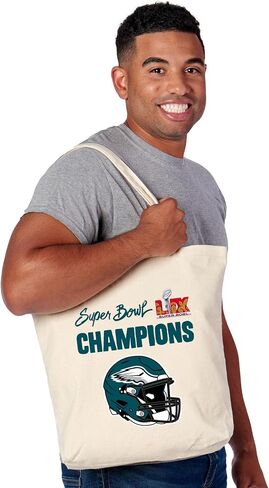 Northwest NFL Philadelphia Eagles 2025 Super Bowl Lix Mardi Canvas Tote 14x15 inches in Saudi Arabia