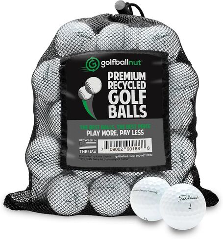Recycled Golf Balls for Titleist Pro V1 2021 - Premium Performance Used Golf Balls Bulk 4A Near Mint Condition – Includes Mesh Bag – (24-48)-Pack in Saudi Arabia