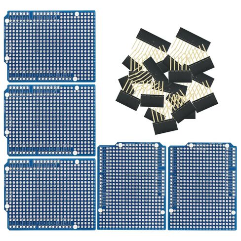 5pcs النموذج الأولي PCB protoshield DIY لـ Arduino Uno R3 Shield Board FR-4 2.54mm Pitch in Saudi Arabia