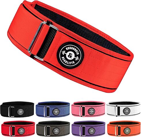 Quick Locking Weight Lifting Belt for Squats, Deadlifts, Bodybuilding, and Powerlifting - 4 Inch Back Support, Locking Metal Buckle with Velcro - Premium Design, Competition Standard in Saudi Arabia