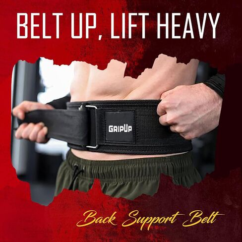 Weight lifting Belt 6 Inch Auto-Lock Curved Padded Back Lumbar Support Gym Belt for Fitness Exercise Bodybuilding Powerlifting Workouts Deadlifts Squats & Weightlifting Men Women in Saudi Arabia