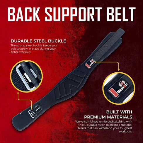 Weight lifting Belt 6 Inch Auto-Lock Curved Padded Back Lumbar Support Gym Belt for Fitness Exercise Bodybuilding Powerlifting Workouts Deadlifts Squats & Weightlifting Men Women in Saudi Arabia
