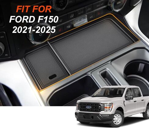 منظم وحدة التحكم المركزية لـ F150 2021-2025 / Lightning XLT 2022-2024 مع بطانات مطاطية وثقب USB ، حافظ على صينية وحدة تحكم مركزية عميقة ومنظمة مثالية لـ F150 مباشرةً في الحمل الأمامي | الترقية | الترقية | in Kuwait