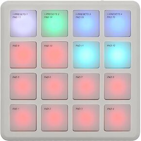 لوحة تحكم MIDI لوحة أسطوانة لاسلكية بلوتوث MIDI لوحة مفاتيح 16 سترعة سرعة وسادة حساسة ، ملاحظة التكرار ، أزرار المستوى الكامل in Kuwait