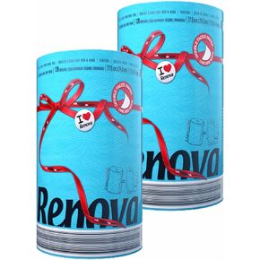 مجموعة Renova Paper Pafel Roll Set - 2 لفات ، 2 ورقة ، 120 ورقة امتصاص للغاية - ارفع صورتك بأسلوب احترافي وتفرد (أسود) in Kuwait