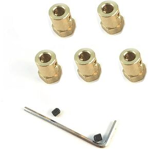 5pcs Hexagonal Coupler 2mm 3.17mm 3mm 4mm 5mm 6mm 7mm 8mm Shaft Motor Flexible Coupling Tyre Wheel(2mm) in Saudi Arabia
