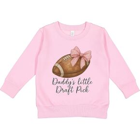 مسودة Daddy Inktastic Daddy Little Pick Football Pink Bow Toddler Todshirt in Kuwait
