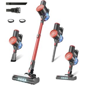 Cordless Vacuum Cleaner with Self-Standing, Powerful Stick Vacuum Cleaners for Home, 8-in-1 Lightweight Rechargeable Vacuum, 7-Layer Filtration,Ideal for Carpet, Pet Hair, Hardwood Floors in Saudi Arabia