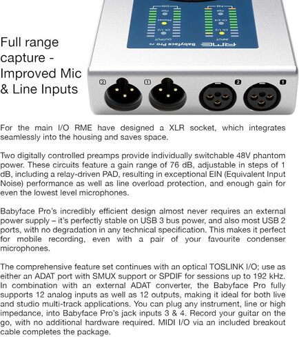 Babyface Pro FS 24 Channel 192 كيلو هرتز واجهة الصوت USB عالية الدقة (متجددة) in Saudi Arabia