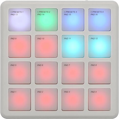 لوحة تحكم MIDI لوحة أسطوانة لاسلكية بلوتوث MIDI لوحة مفاتيح 16 سترعة سرعة وسادة حساسة ، ملاحظة التكرار ، أزرار المستوى الكامل in Kuwait