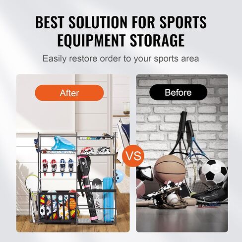 Vevor Golf Bag Organizer و Golf Bag Storage Rack حامل حامل ، رف تخزين المعدات الرياضية ، منظم تخزين الجولف للمرآب ، المعدات الرياضية ، والسنانير رف تخزين الألعاب in Saudi Arabia