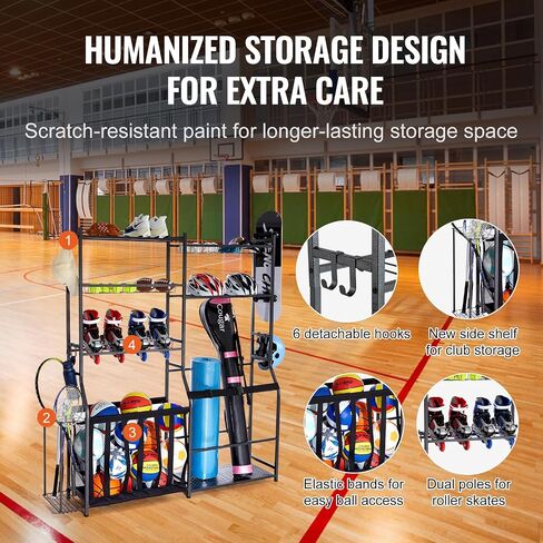 Vevor Golf Bag Organizer و Golf Bag Storage Rack حامل حامل ، رف تخزين المعدات الرياضية ، منظم تخزين الجولف للمرآب ، المعدات الرياضية ، والسنانير رف تخزين الألعاب in Saudi Arabia