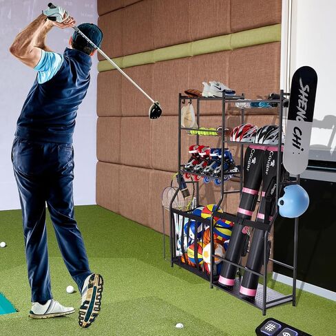 Vevor Golf Bag Organizer و Golf Bag Storage Rack حامل حامل ، رف تخزين المعدات الرياضية ، منظم تخزين الجولف للمرآب ، المعدات الرياضية ، والسنانير رف تخزين الألعاب in Saudi Arabia