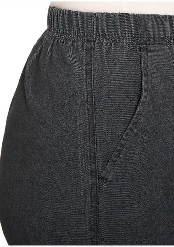 Turtle Bay New York Women's Pull On Denim & Twill Shorts with stretch waist - No zipper or buttons in Kuwait