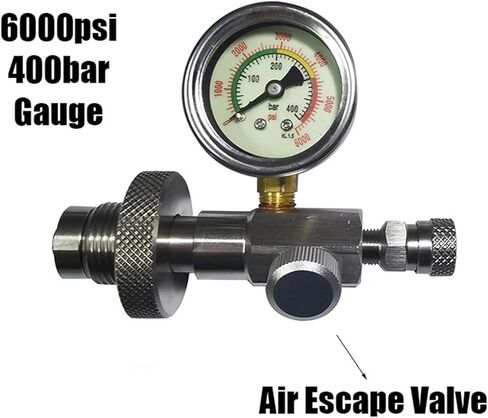 HPA Diving HPA Fill Station DIN G5/8 Filling Refill Station Charger Scuba Stainless Steel(5K Guage Female QD) in Saudi Arabia