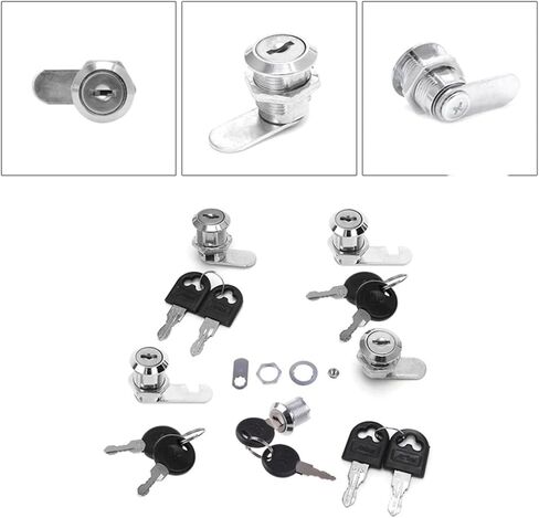 10-30mm Cam Lock Filing Cabinet Post Mailbox Drawer Cupboard Locker 2 for Key 1Pcs(10mm) in Kuwait