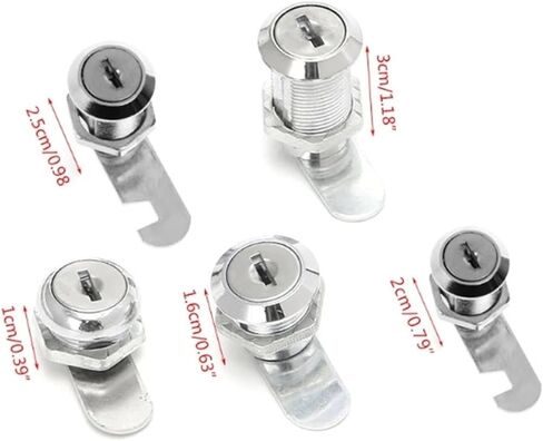 10-30mm Cam Lock Filing Cabinet Post Mailbox Drawer Cupboard Locker 2 for Key 1Pcs(10mm) in Kuwait