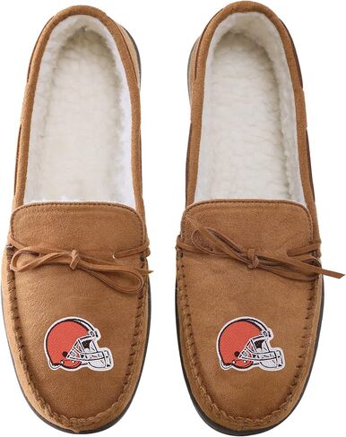 FOCO Men's NFL Logo Moccasin Slippers, Team Color, 11-12 in Saudi Arabia