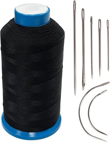 Haobase Bonded Nylon Sewing Thread 1500 Yard T70#69 for Leather, Bag, Shoes, Canvas, Upholstery with Sewing Needles Kit (White) in Saudi Arabia