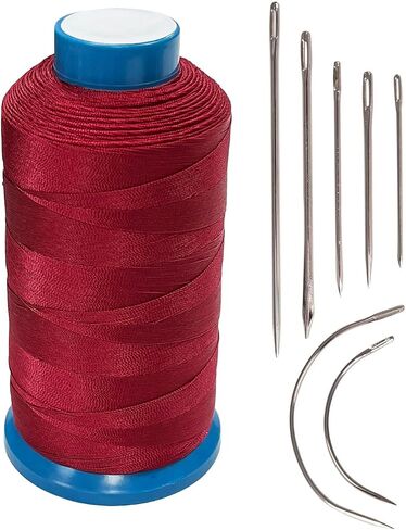 Haobase Bonded Nylon Sewing Thread 1500 Yard T70#69 for Leather, Bag, Shoes, Canvas, Upholstery with Sewing Needles Kit (White) in Saudi Arabia