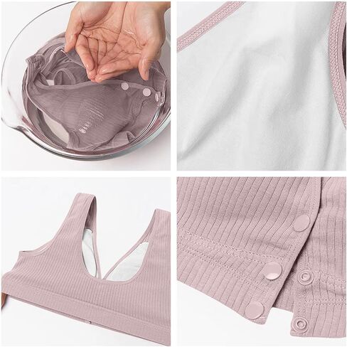 Womens Front Closure Plus Size Bra Cotton Wirefree Unpadded Full Coverage Bras Comfy Everyday Solid Sleep Bralette in Saudi Arabia