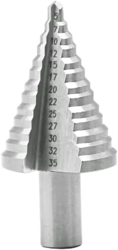 5-35MM High Speed Steel Step Drill Bit Wood Metal Drilling Bit Power Tools Hole Cutter Industrial Reamer Tool Accessories in Saudi Arabia