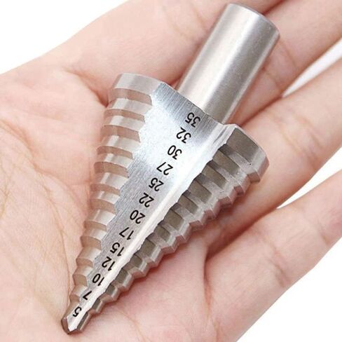 5-35MM High Speed Steel Step Drill Bit Wood Metal Drilling Bit Power Tools Hole Cutter Industrial Reamer Tool Accessories in Saudi Arabia