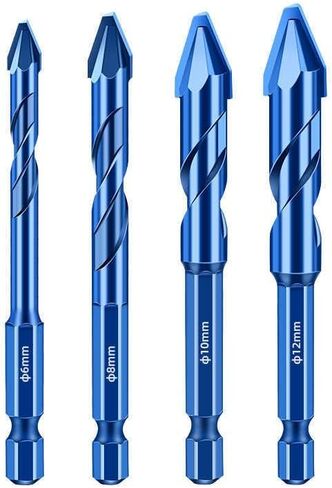 5pcs High Hardness Eccentric Drill Precision Drilling 6/6/8/10/12mm Glass Tile Ceramic Punching Rock Slab Triangle Drill bit in Saudi Arabia