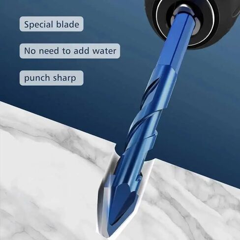 5pcs High Hardness Eccentric Drill Precision Drilling 6/6/8/10/12mm Glass Tile Ceramic Punching Rock Slab Triangle Drill bit in Saudi Arabia