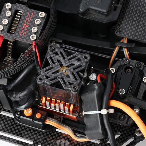35mm×35mm Carbon Fiber RC Cooling Fan Cover - Universal Brushless Motor Heatsink/ESC Fan Guard Shield Shroud - for RC Cars, Trucks, Boats, Drones (Skull Style) in Saudi Arabia
