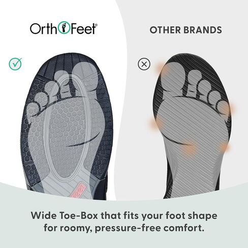 Orthofeet Men's Orthopedic Porto Canvas Casual Shoes in Saudi Arabia