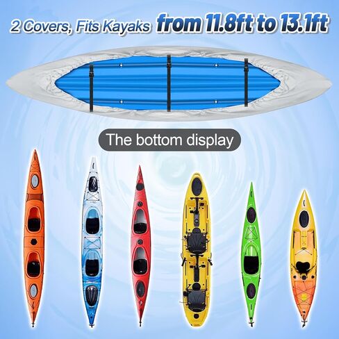2pcs Waterproof Kayak Covers for Outdoor Storage - Dustproof Oxford Cockpit Protector, Keep Animals Away in Kuwait