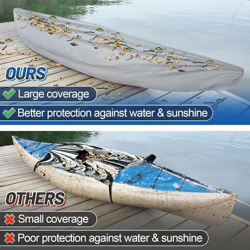 2pcs Waterproof Kayak Covers for Outdoor Storage - Dustproof Oxford Cockpit Protector, Keep Animals Away in Kuwait