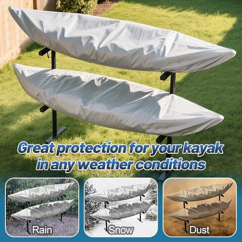 2pcs Waterproof Kayak Covers for Outdoor Storage - Dustproof Oxford Cockpit Protector, Keep Animals Away in Kuwait