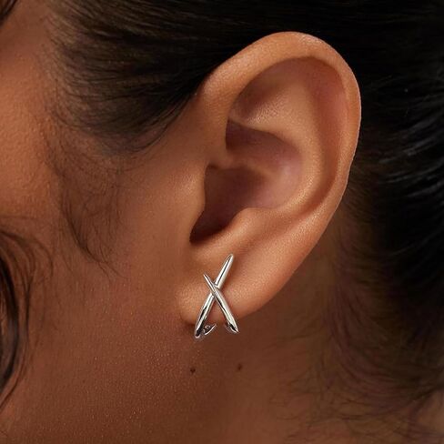 JUNVirtuous Gold Earrings for Women Trendy, 14K Plated Gold Stud for Women Dainty Minimalist Earrings Lightweight Simple Unique Cute Stud Hypoallergenic Jewelry in Saudi Arabia