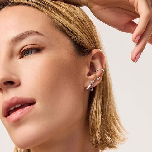 JUNVirtuous Gold Earrings for Women Trendy, 14K Plated Gold Stud for Women Dainty Minimalist Earrings Lightweight Simple Unique Cute Stud Hypoallergenic Jewelry in Saudi Arabia