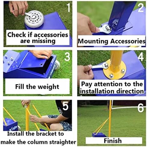 أعمدة تنس الريشة للكرة الطائرة مع صافي للبالغين والشباب ، وقصة تنس الريشة الصلب مع قاعدة مستقرة ، والاستخدام الداخلي والخارجي (النمط 1 5) in Kuwait