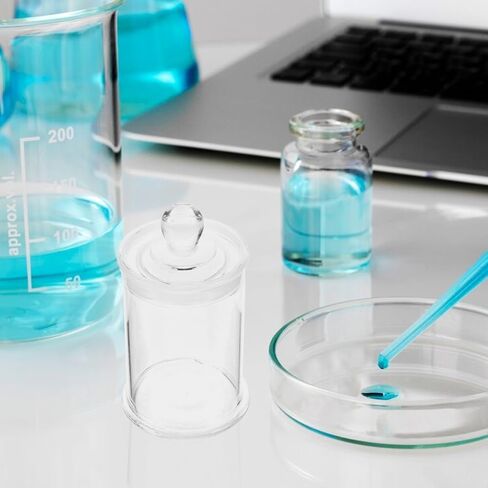 Healifty Glass Sample Bottle Small Clear Specimen Display Jar Vials Container with Lids Empty Reusable for Chemistry in Saudi Arabia