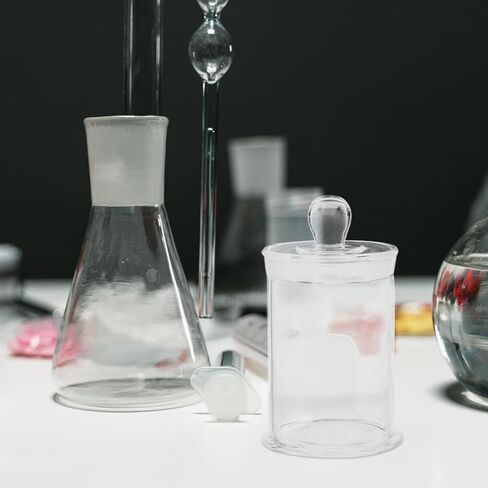 Healifty Glass Sample Bottle Small Clear Specimen Display Jar Vials Container with Lids Empty Reusable for Chemistry in Saudi Arabia