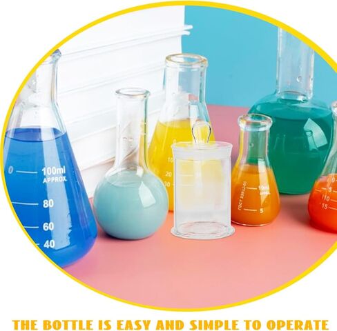 Healifty Glass Sample Bottle Small Clear Specimen Display Jar Vials Container with Lids Empty Reusable for Chemistry in Saudi Arabia