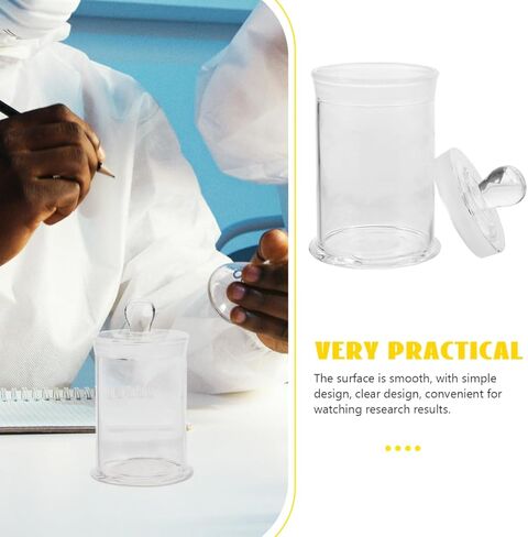 Healifty Glass Sample Bottle Small Clear Specimen Display Jar Vials Container with Lids Empty Reusable for Chemistry in Saudi Arabia